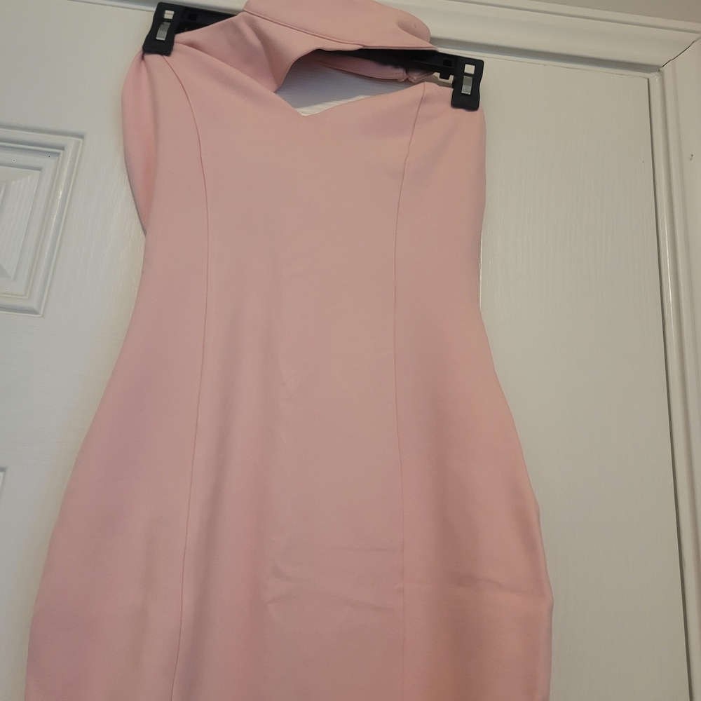 Hot Miami Styles Blush One Shoulder Dress